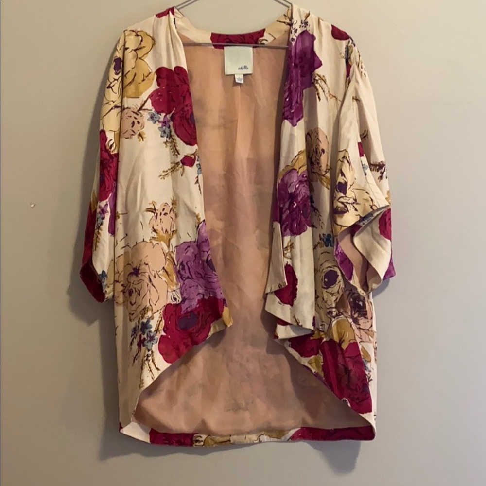 Floral Anthropologie Silk Blouse